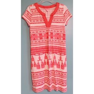 LILLY PULITZER | Pink/White Tropical Print Dress